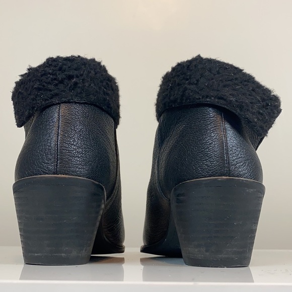 Kelsi Dagger Brooklyn Kayak Leather Faux fur Ankle Boots Booties Size 9.5 - Picture 6 of 14